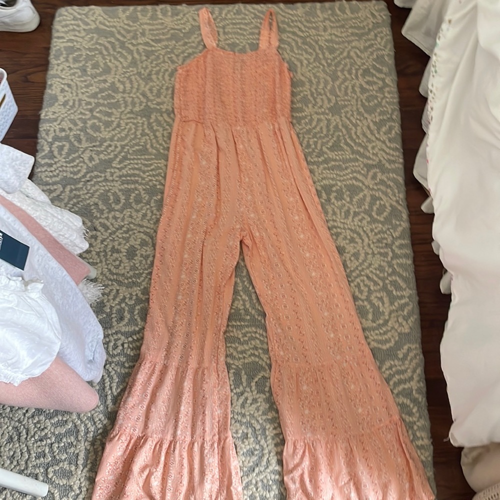 Pink flower romper